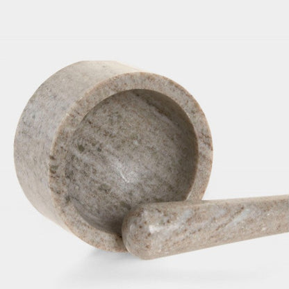 Mortier de cuisine en marbre beige