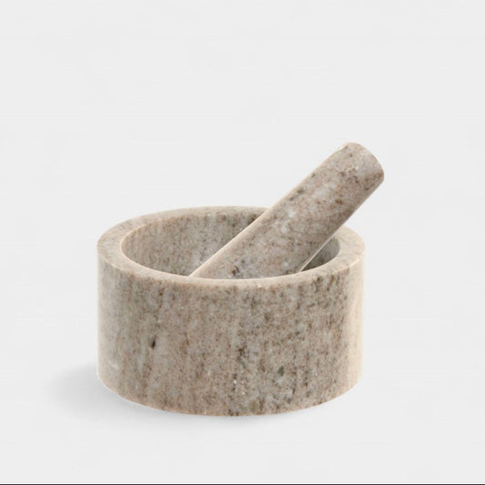 Mortier de cuisine en marbre beige