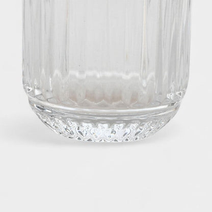 Set de 6 verres transparents rainurés Sophia