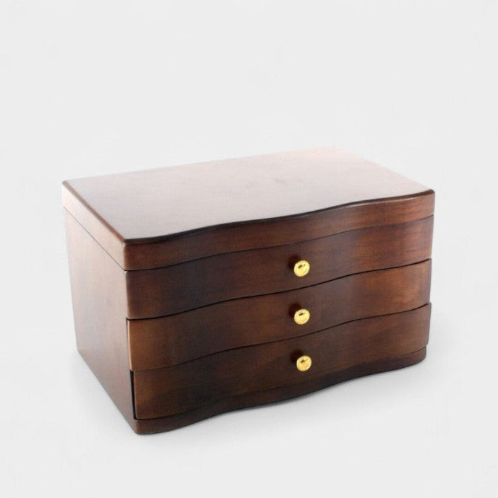 Boîte à Bijoux Élisa en Bois Foncé