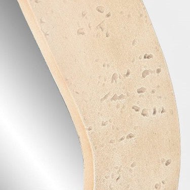 Grand miroir mural organique beige