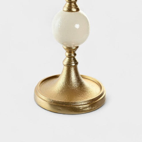 Grand bougeoir chandelier crème et doré