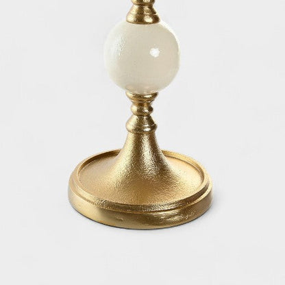 Grand bougeoir chandelier crème et doré