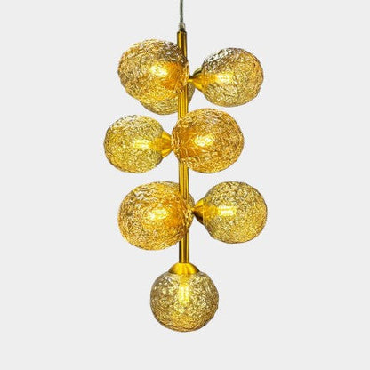 Lustre à boules dorées