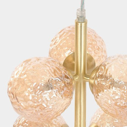Lustre à boules dorées