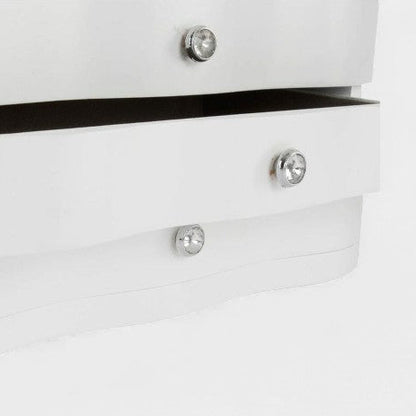 Boîte à bijoux avec tiroir et miroir blanche