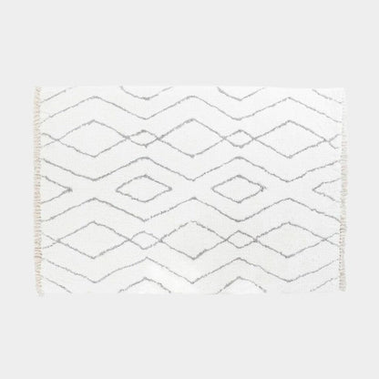 Tapis Blanc et Gris Losanges -  120 x 180
