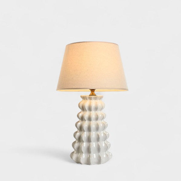 Lampe de bureau en céramique blanche