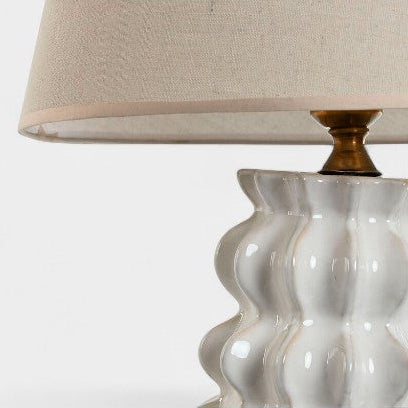 Lampe de bureau en céramique blanche