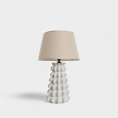 Lampe de bureau en céramique blanche