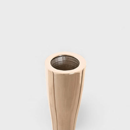 Set de 3 bougeoirs en aluminium argenté