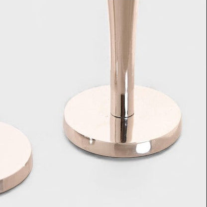 Set de 3 bougeoirs en aluminium argenté