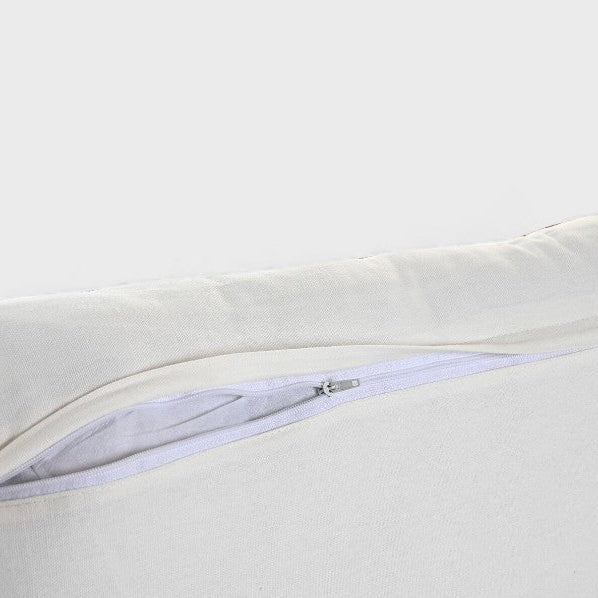 Coussin à motif oriental vieilli, tons beige et bleu