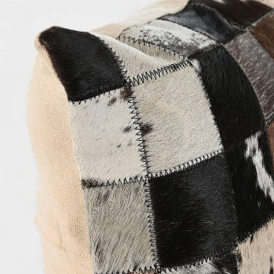 Coussin patchwork animalier