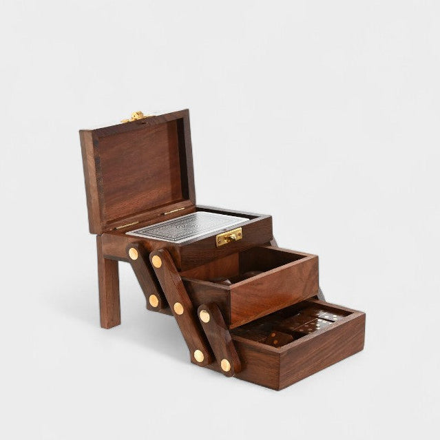 Coffret de jeux en bois