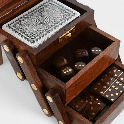 Coffret de jeux en bois