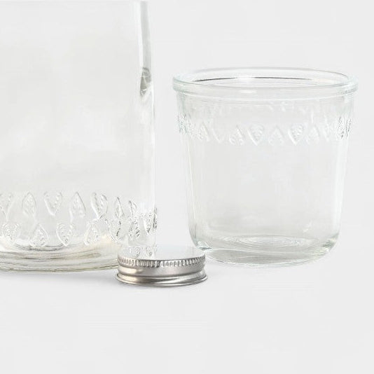 Bouteille d'eau en verre intégré transparent