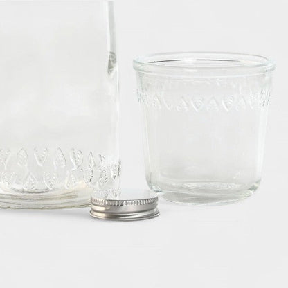 Bouteille d'eau en verre intégré transparent
