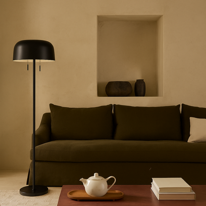 Lampadaire noir en métal LIVIA