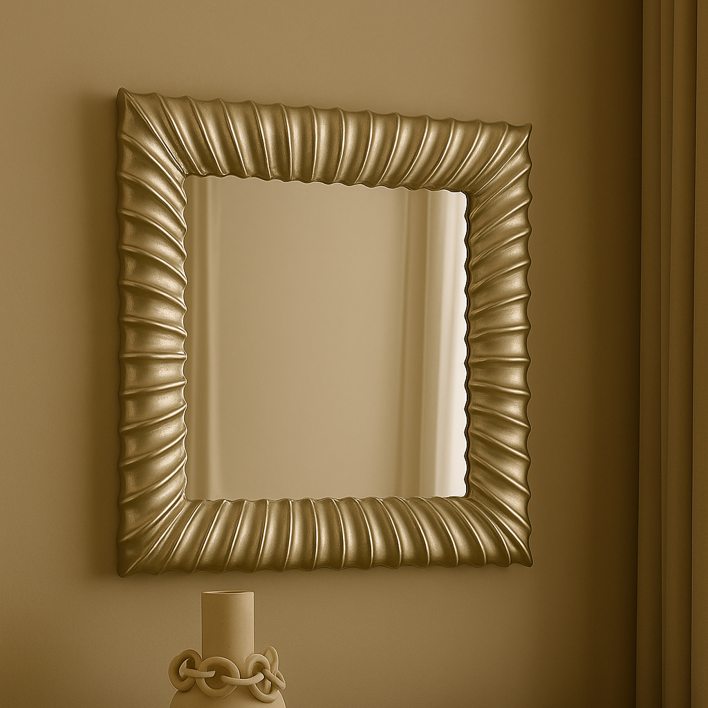 Miroir carré doré, MONTAIGNE