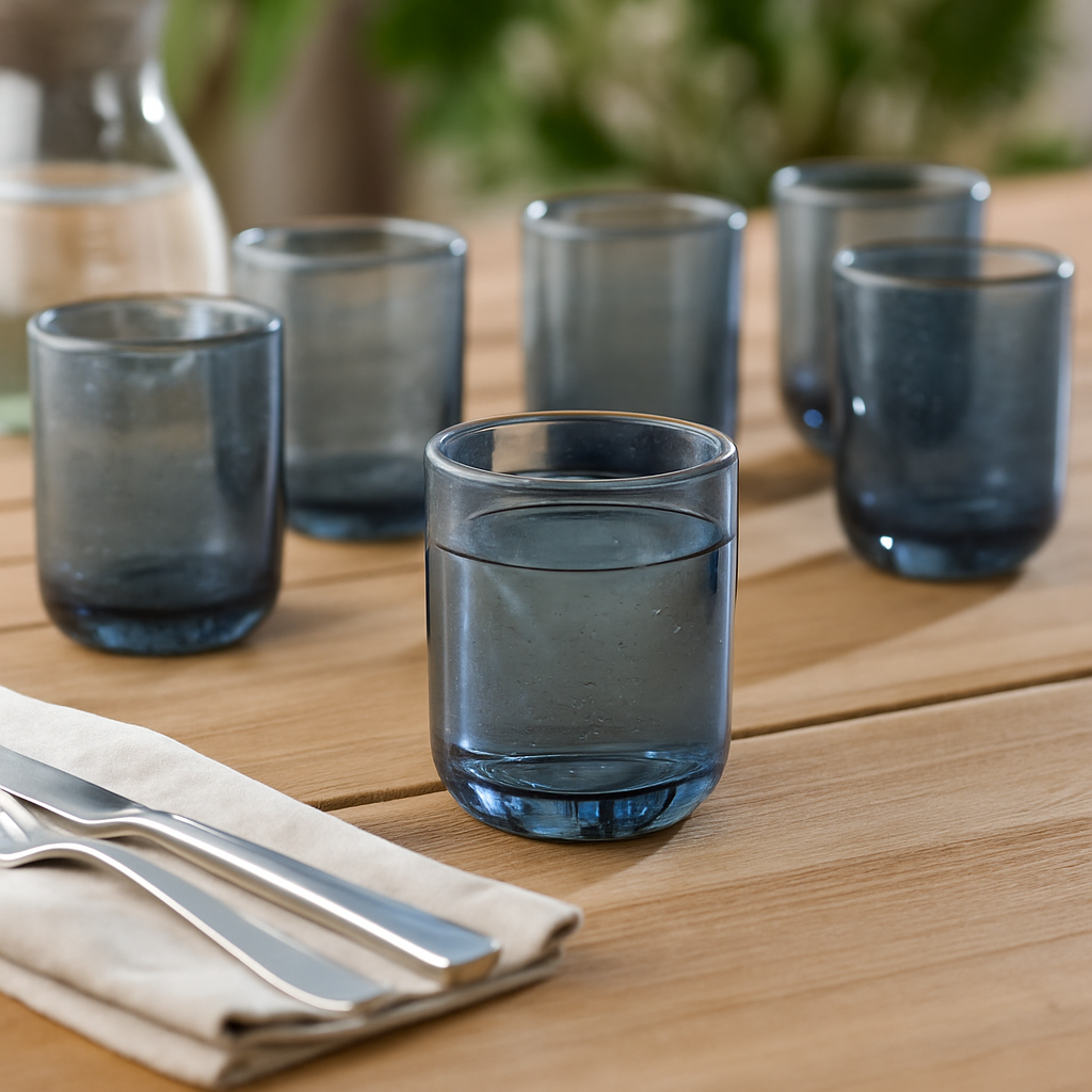 Set de verres bleus GIULIA (6 unités)