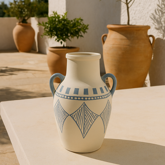 Grand vase en céramique esprit Méditerranée L