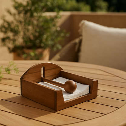 Porte-serviettes en bois d'acacia NILS