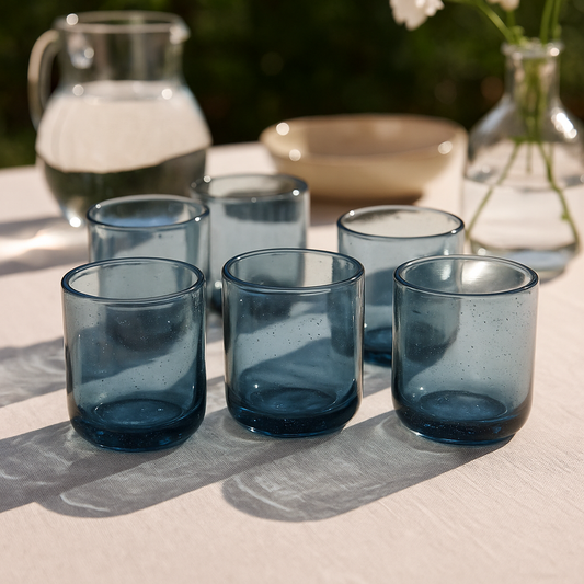 Set de verres bleus GIULIA (6 unités)