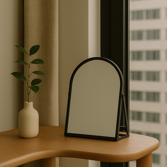 Miroir en métal noir GASPARD