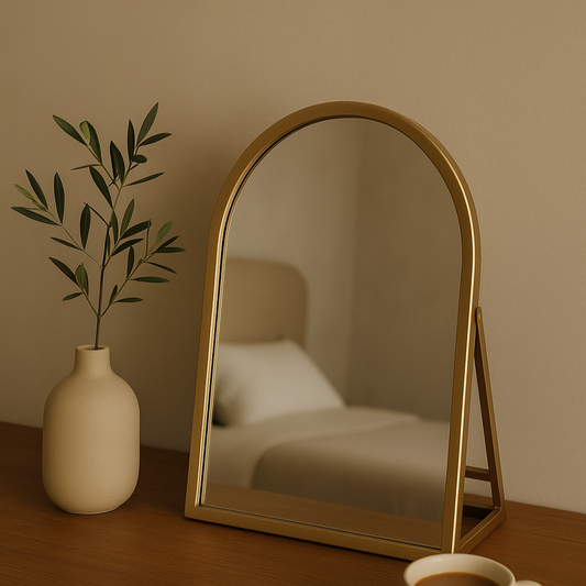 Miroir de table doré en métal GASPARD