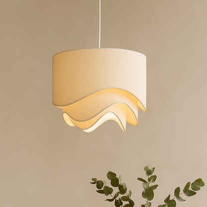 Suspension design en tissu blanc