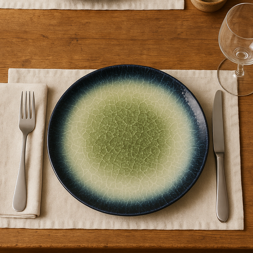 Assiette plate émaillée en grès Olaf (6 Unités)