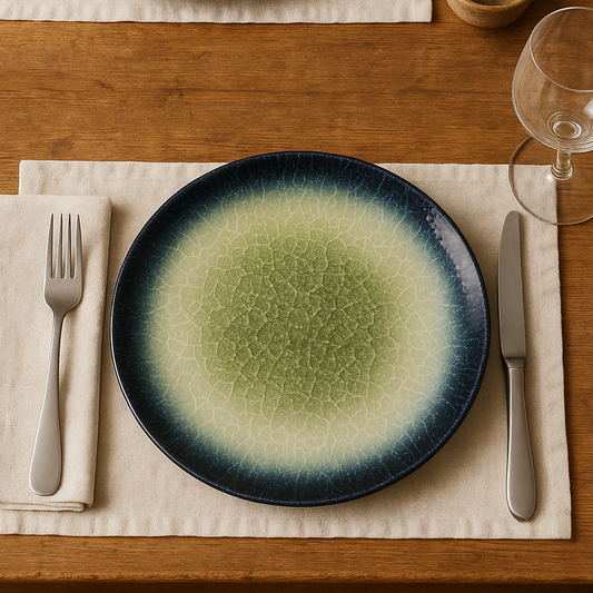 Assiette plate émaillée en grès Olaf (6 Unités)