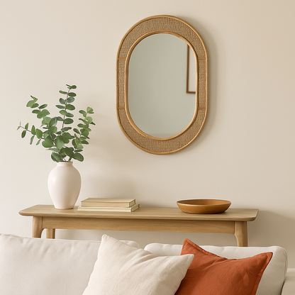 Miroir mural Home ESPRIT Naturel Scandi 51,5 x 2 x 77 cm
