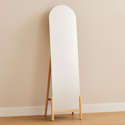 Miroir sur pied en bois clair ARMAND