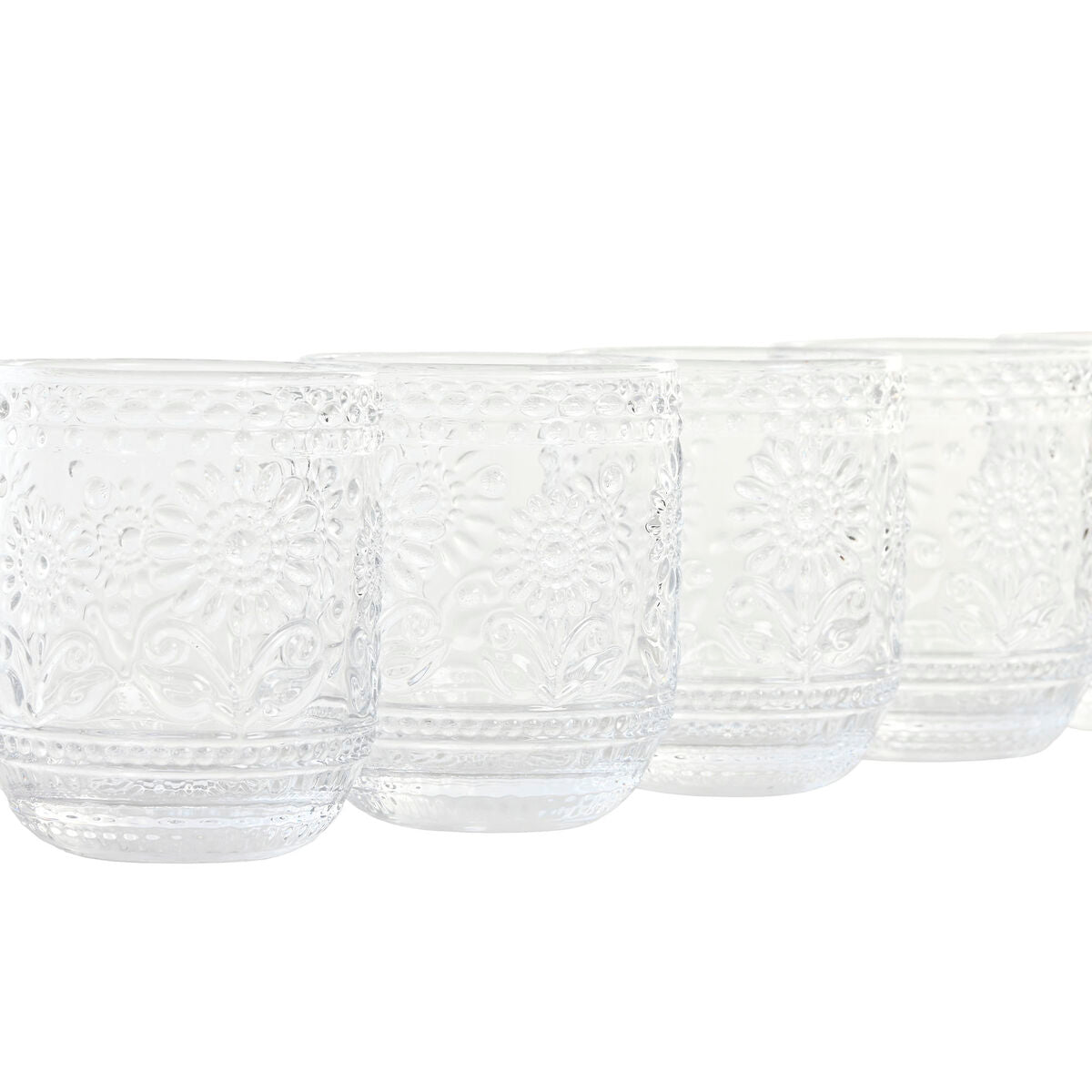 Set de verres transparents à motifs floraux (6 Unités)