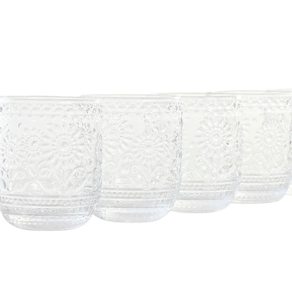 Set de verres transparents à motifs floraux (6 Unités)