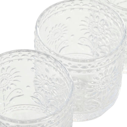 Set de verres transparents à motifs floraux (6 Unités)