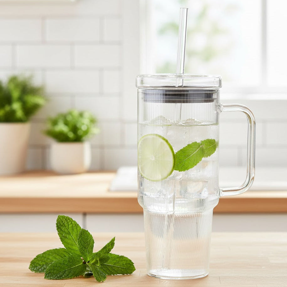 Tasse mug Home ESPRIT Transparent 1 L