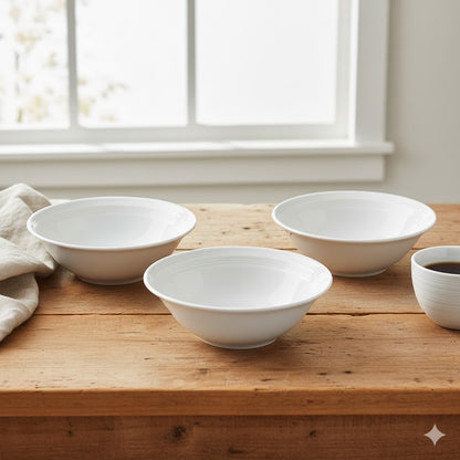 Set de bols en porcelaine blancs